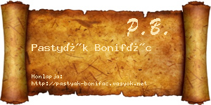 Pastyák Bonifác névjegykártya